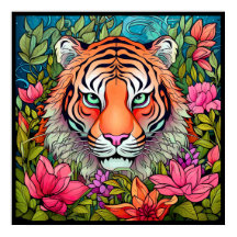 Arte Incrível do Tigre na Poster da Selva