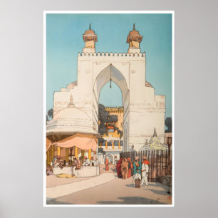 Arte Indiana Cartaz de Viagem Índia Impressão Rua