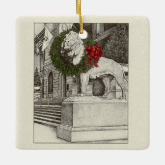 Arte Institute Lion ornamento cerâmico