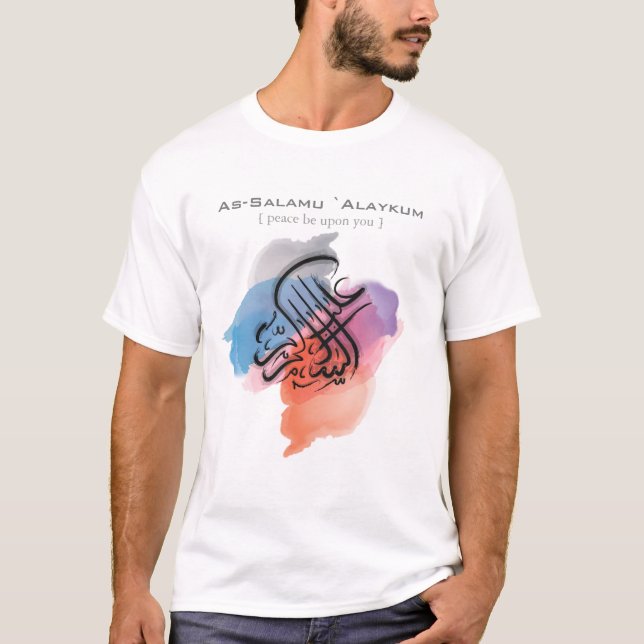 Arte Islâmica - As-Salamu ‘Alaykum T-Shirt (Frente)