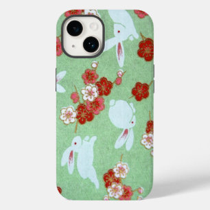 Arte Japonesa - Sakuras e Rabbits iPhone 14 Case