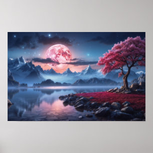 Arte Lâmpada Completa Noite de Poster