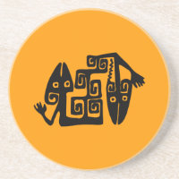 Arte Mexicano Antigo Porta-copos de Arenito