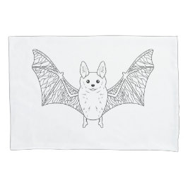 Arte Mínima De Linha De Bat Com Halloween Aberto