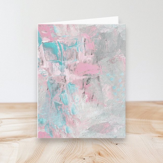 Arte Moderna Abstrata Cartão de Nota Dobrada em Br (All Occasion Blank Note Cards by artist © Cathy Thompson. Perfect to have on hand for a quick hello.)