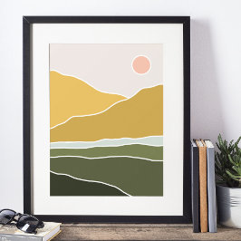 Arte moderna boêmia em impressão de papel de pôste