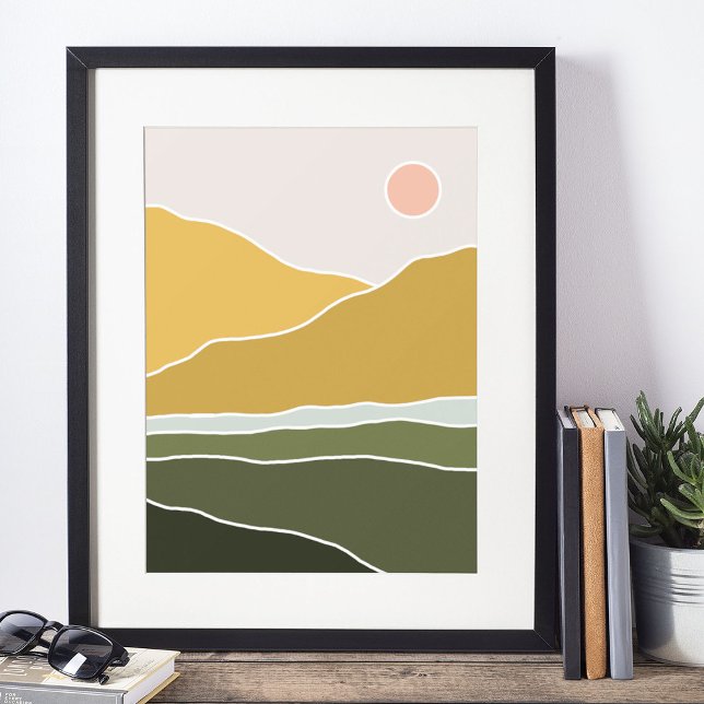 Arte moderna boêmia em impressão de papel de pôste (boho modern wall art Print)