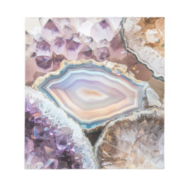 Arte Moderna de Cristal Geodo | Bloco de Notas com