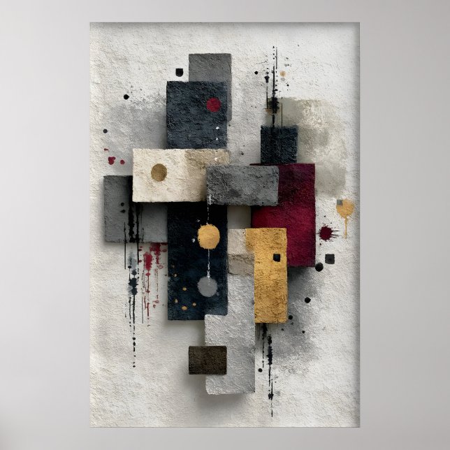 Arte Moderna de Parede, Impressão Minimalista Abst (Frente)
