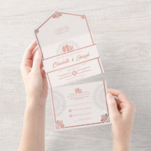 Arte Moderna Deco Swan Blush Rosa Pink Casamento