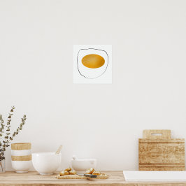 Arte moderna para parede cozinha poster de ovo eng