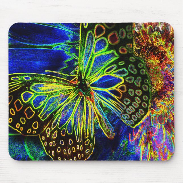 Arte Mousepad de Digitas da borboleta (Frente)