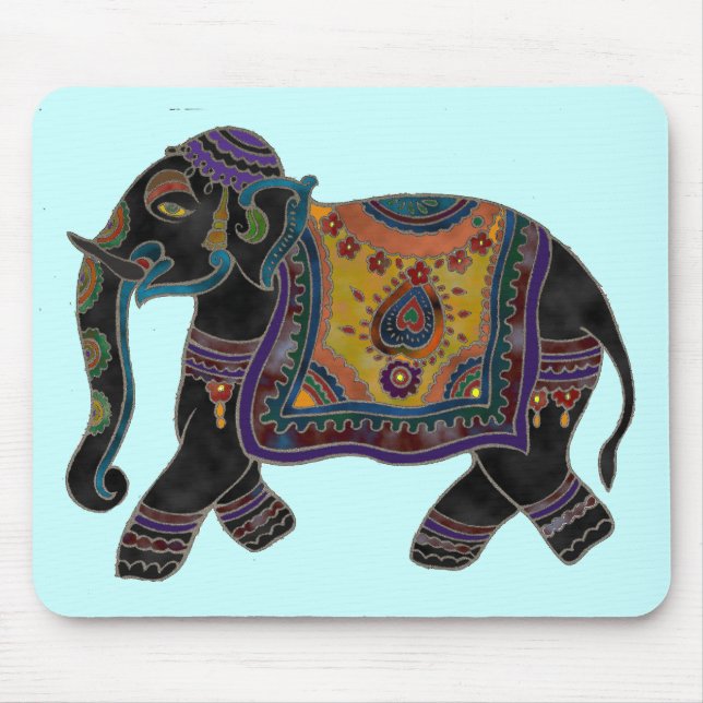 Arte Mousepad do elefante indiano (Frente)