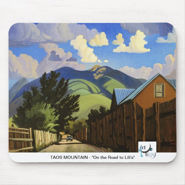 Arte MOUSEPAD ocidental - montanha de Taos (Frente)