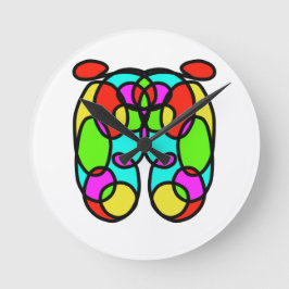 Arte na parede do relógio