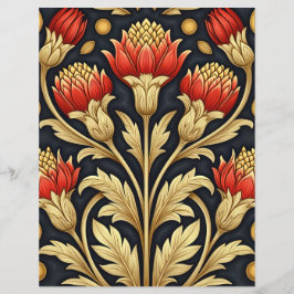 Arte Nouveau Flores Vintage Álbum de Recortes Diár