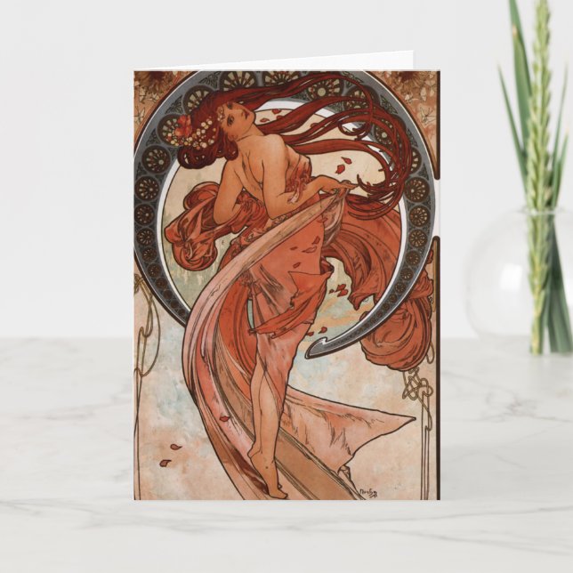 Arte Nouveau o cartão da dança (Frente)