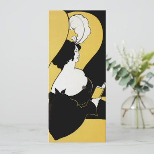 Arte Nova Antiga, Mulher Lendo um Livro Amarelo