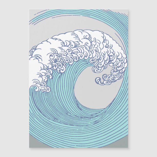 Arte Oceânica Onda Surf Japonês (Frente)