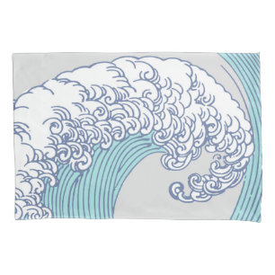 Arte Oceânica Onda Surf Japonês