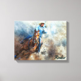 Arte Ocidental, Cowboy, Cavalo, Rodeo Canvas Impre