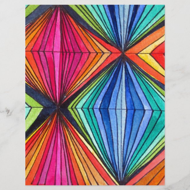 Arte Óptica Geométrica Arco-íris (Frente)