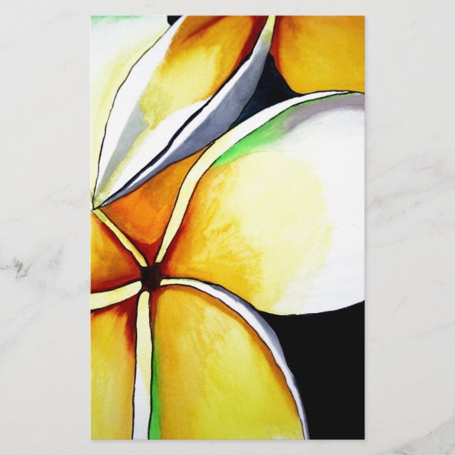 Arte original da flor Amarelo Tropical (Frente)