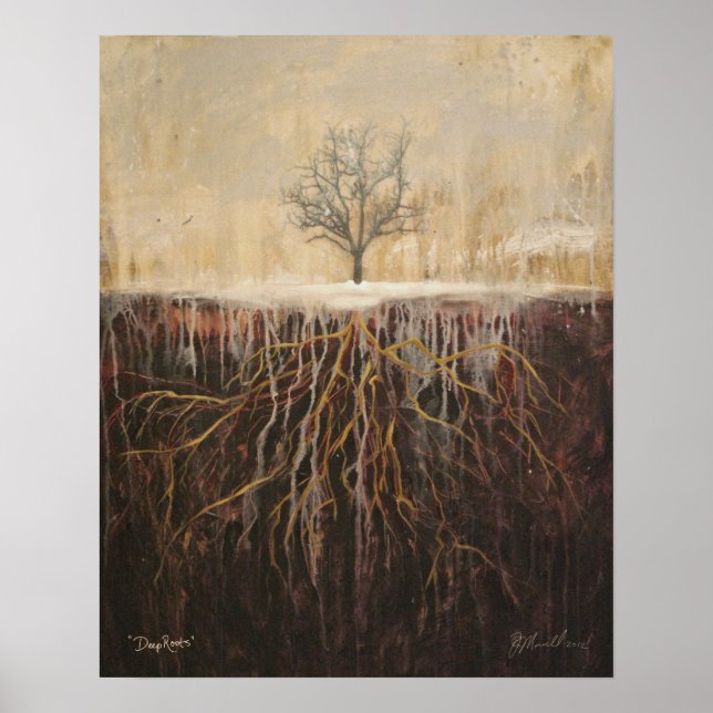 Arte original "Deep Roots" de Beth Morrell poster (Frente)