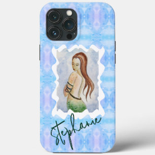 Arte Original Personalizada Sereia Watercolor
