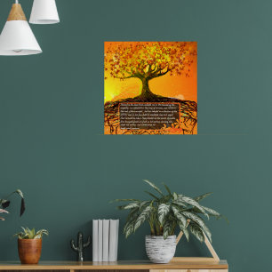 Arte Original - Poster da Árvore com Raízes Desgas