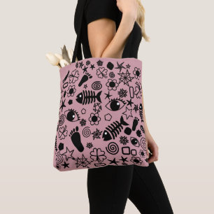 Arte Ornamentos Padrão Tote Bag - Escolher Cor