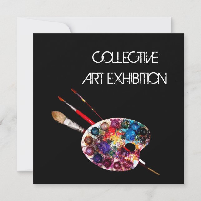 ARTE PALETA DE COR DO ARTISTA MOSTRA EXPOSIÇÃO DA  (Frente)