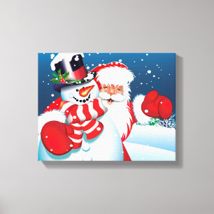Arte-Papai noel das canvas do feriado & gelado