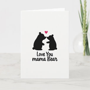 Arte para Cartão "Eu Te Amo, Mamãe Urso"