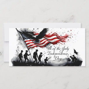 Arte Patriótica de 4 de Julho com Bandeira e Solda