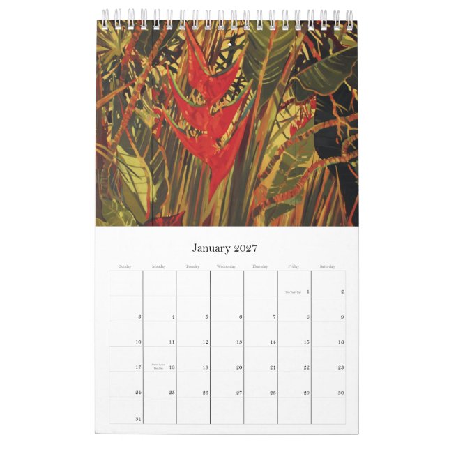 Arte pelo calendário do monte 2012 (Jan 2027)