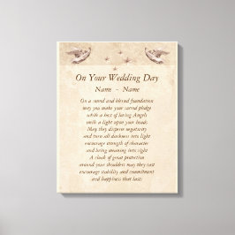 Arte personalizada de canvas do poema do Dia do Ca