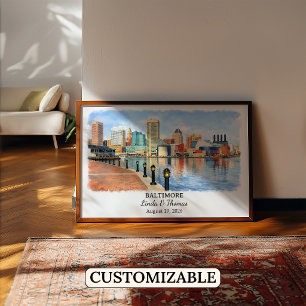 Arte Personalizada de Parede de Baltimore, Poster 