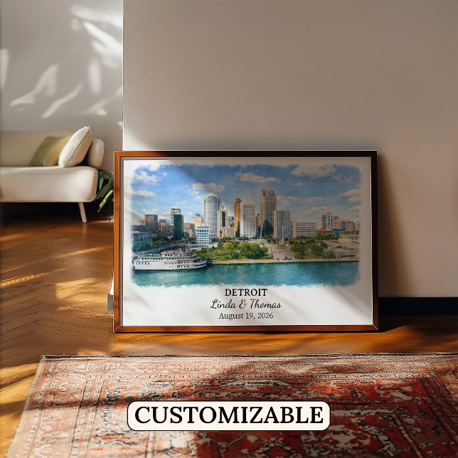 Arte Personalizada de Parede de Detroit, Poster de (Criador carregado)