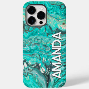 Arte Personalizada Verde de Fluxo de Tinta de Abst