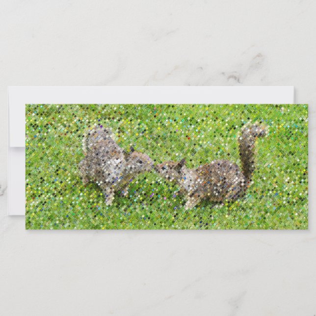 Arte Pixel - Dois Esquilos (Frente)