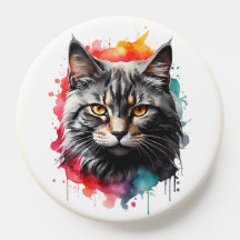 Arte Por Aquarela De Cinzas Felinas Gatinhos Com T