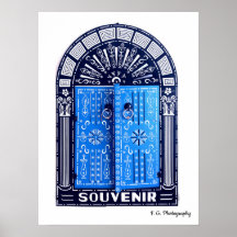 Arte poster da Porta Tunisina (Azul)