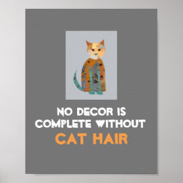 arte poster de gato humorístico com texto