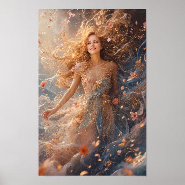 Arte Poster de Parede Floral Etéreo Sonho (Frente)