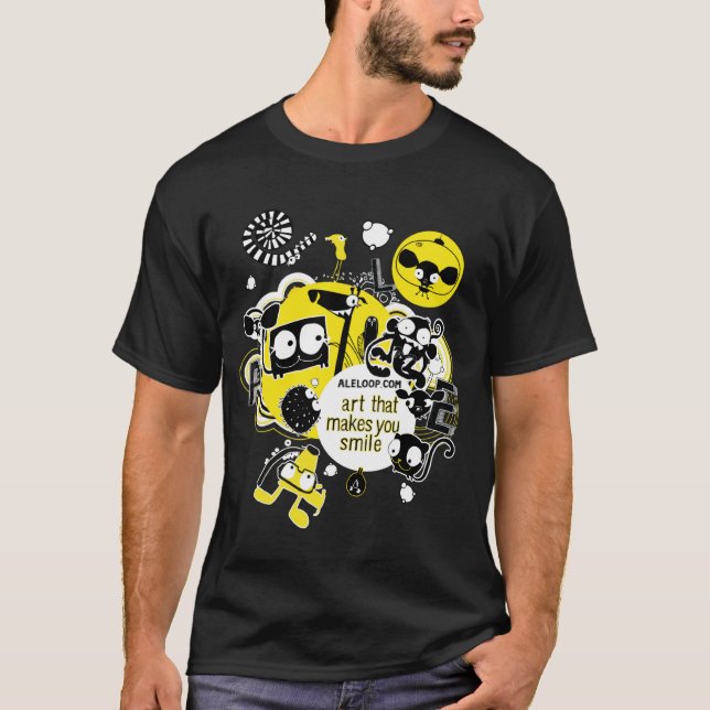 Arte que lhe faz t-shirt de Aleloop do sorriso (Frente)