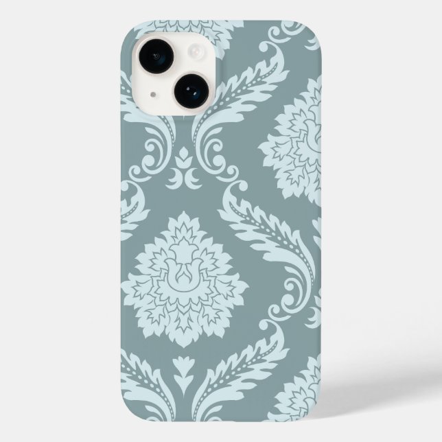 Arte Rococó Damask I Azul Ovo de Pato+Turquesa (Verso)