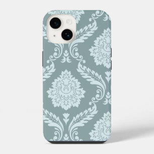 Arte Rococó em Damask I Azul Ovo de Pato+Turquesa