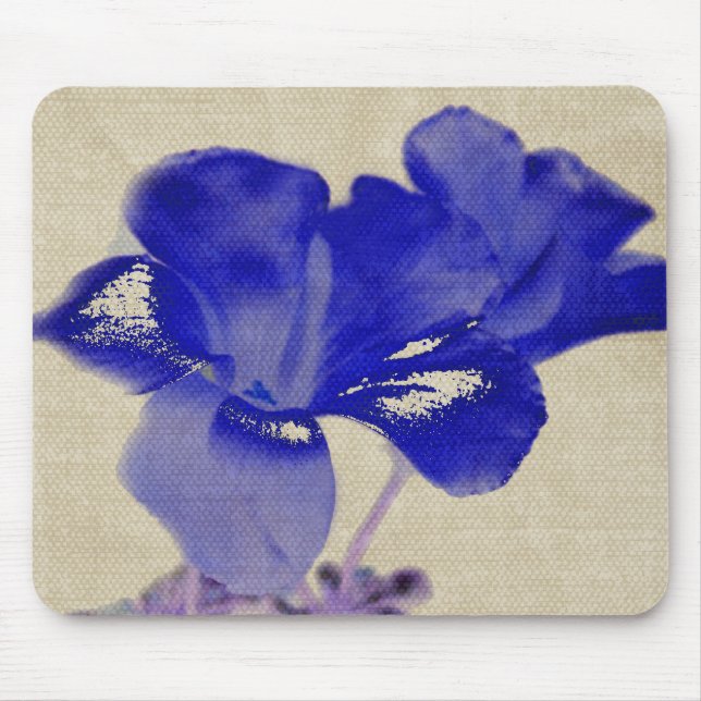 Arte roxa Mousepad de Digitas da flor (Frente)