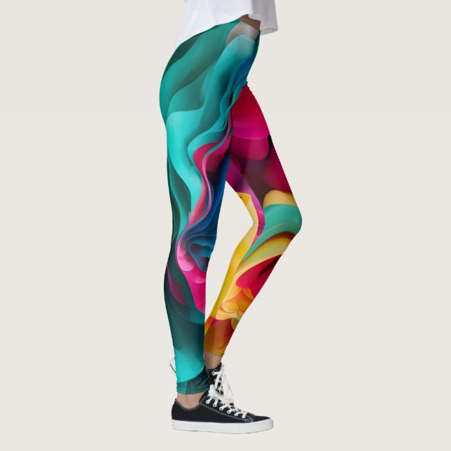 Arte sobre leggings coloridas femininas (Direita)